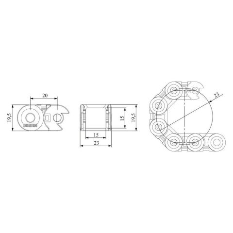 EMAS HKP015015R1A HAREKETLİ KABLO TAŞIYICI 25MM BÜK.YAR.ÇAP.AÇIK TİP