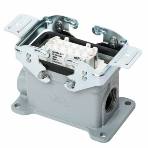 METE ENERJİ 10X16A. DUVAR PRİZ ÇİFT GİRİŞLİ METAL MANDALLI - 403028S