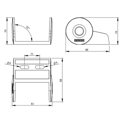 EMAS HKP040060ZDA HAREKETLİ KAB.TAŞI.AKSESUAR BAĞLANTI DİŞİ AÇIK TİP