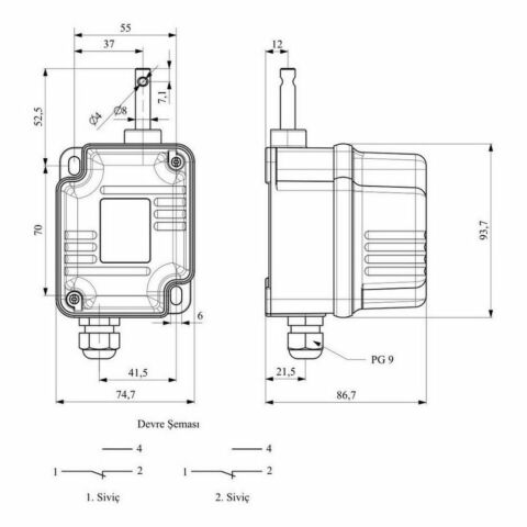 EMAS VT2075 VT IP67 VİNÇ TUR SİVİCİ 2 SİVİÇLİ 1/75 TUR