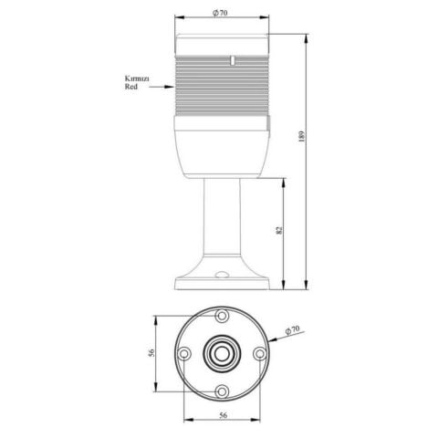 EMAS IK71F220XM01 70MM 220V FLAS 110MM PL.AYAKLI TEKLI IK