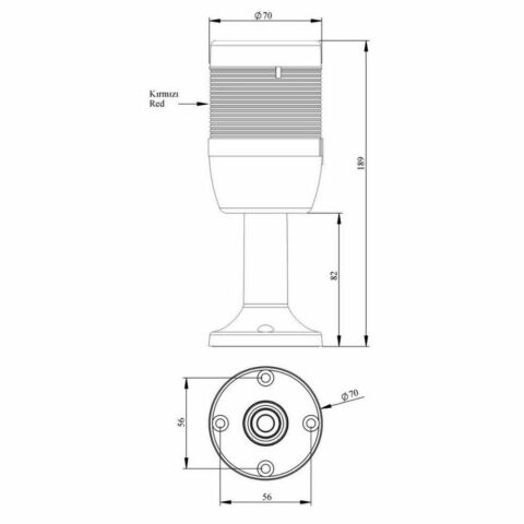 EMAS IK71F220XM01 70MM 220V FLAS 110MM PL.AYAKLI TEKLI IK