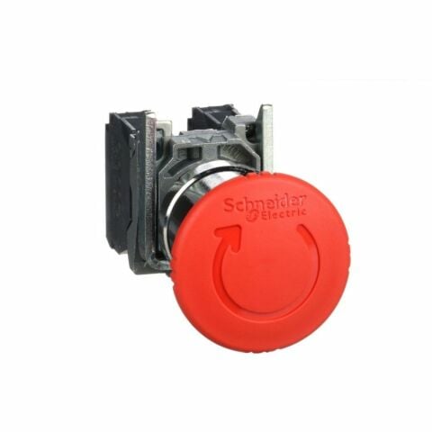 SCHNEIDER 40 MM 1NA/1NK MANTAR KAFALI KALICI ÇEVİR-ÇEK ACİL DURDURMA BUTONU 3389110887051