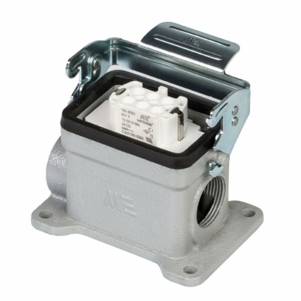 METE ENERJİ 6X16A. ÇOKLU DUVAR PRİZİ ÇİFT GİRİŞLİ METAL MANDAL - 403098S