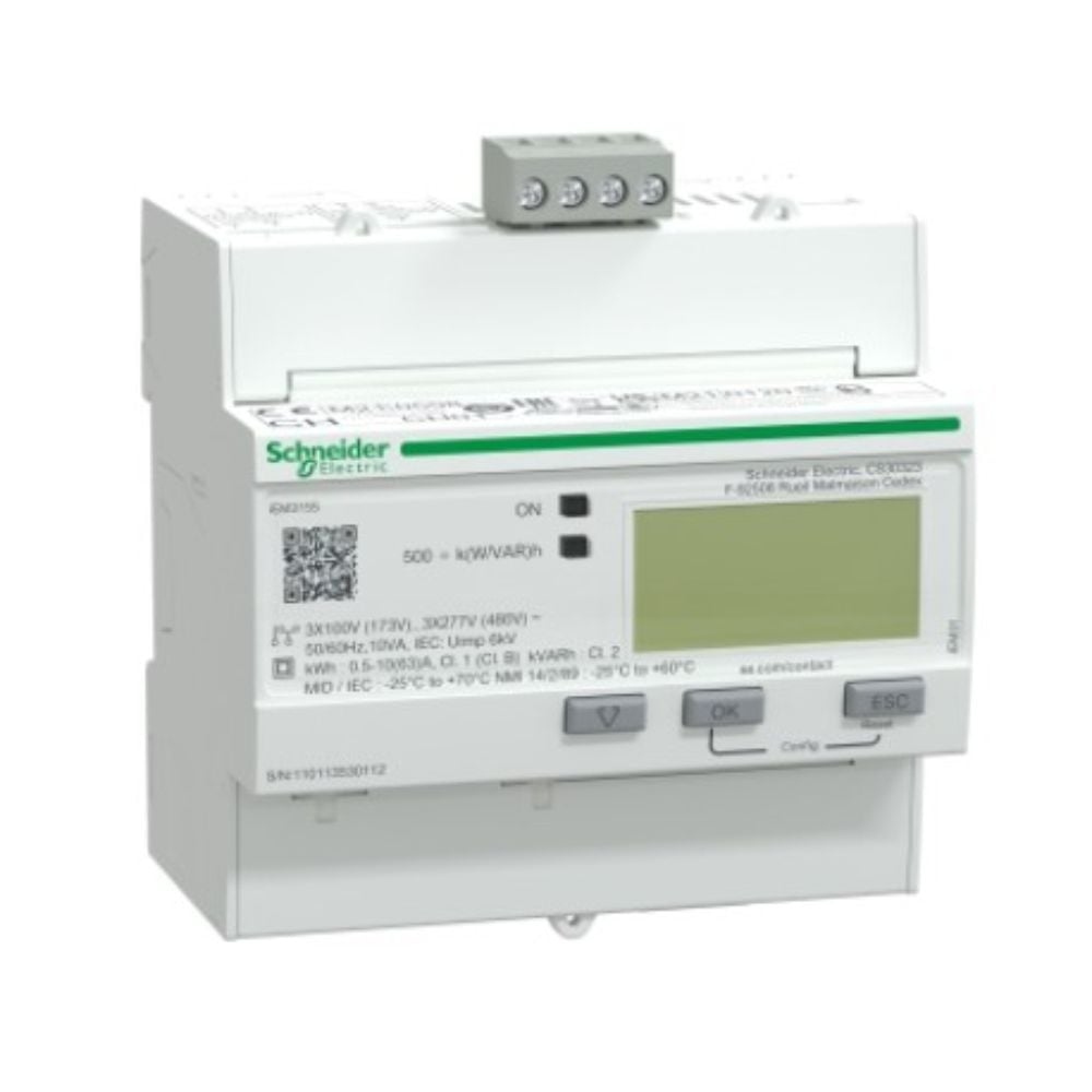 SCHNEIDER A9MEM3155 İEM3155 63A 1 DİJİTAL GİRİŞ/ÇIKIŞLI RS485 ENERJİ ÖLÇER