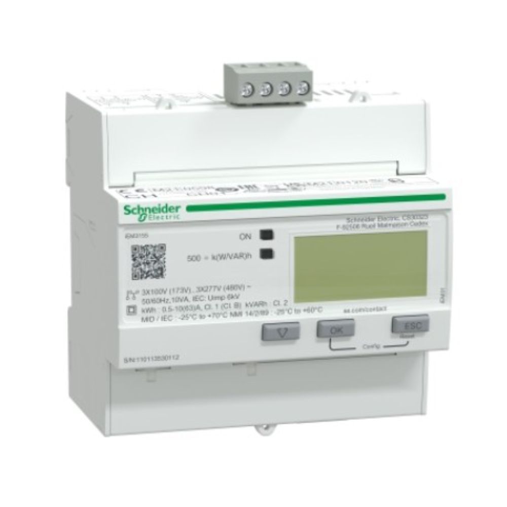 SCHNEIDER A9MEM3155 İEM3155 63A 1 DİJİTAL GİRİŞ/ÇIKIŞLI RS485 ENERJİ ÖLÇER