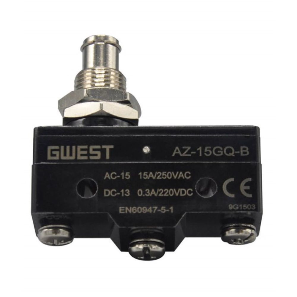 GWEST AZ-15GQ-B KALIN KISA METAL PİMLİ 15A 1NO + 1NC SWİTCH