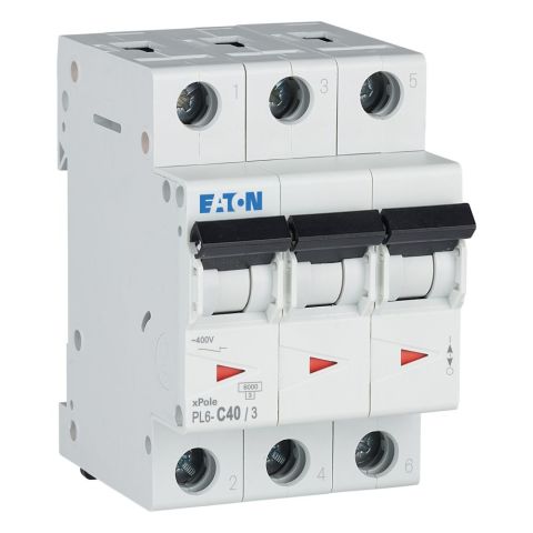 EATON 286605 MİNYATÜR DEVRE KESİCİ - 6KA - C EĞRİSİ - 3X40A