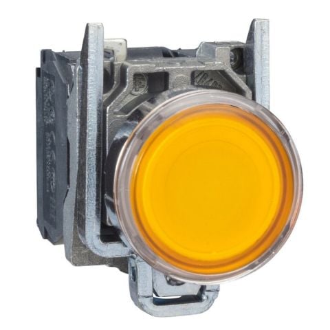SCHNEIDER TURUNCU SIVA ALTI EKSİKSİZ IŞIKLI BUTON ÇAP 22 YAYLI DÖNÜŞ 1NA+1NK 24V 3389110892062