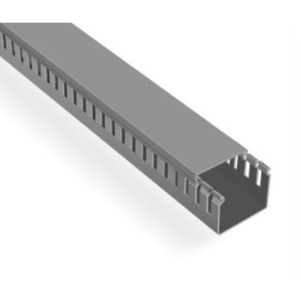 MUTLUSAN 100X80 KABLO KANALI (DELİKLİ) (GRİ) (20METRE) (PROMEX)