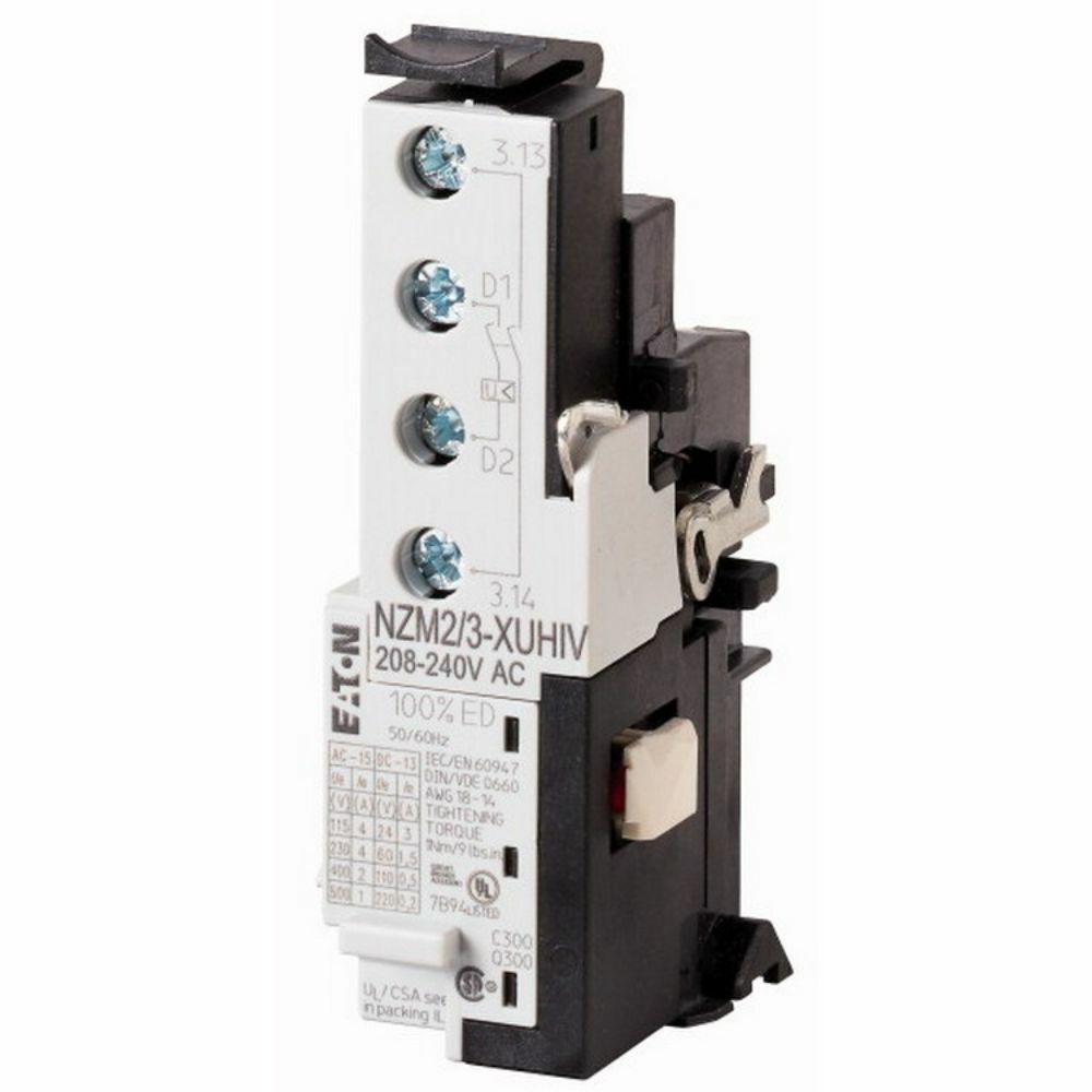 EATON NZM2/3-XUHIV208-240AC KOMPAKT ŞALTER AKSESUARI: ERKEN KAPAMA KONTAKLI DÜŞÜK GER.BOBİNİ NZM2/3
