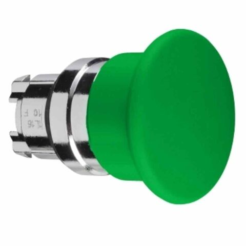 SCHNEIDER YEŞİL ÇAP 40 MANTAR BASMALI DÜĞME BAŞLIĞI ÇAP 22 YAYLI DÖNÜŞ 3389110888447