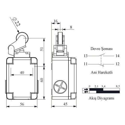 EMAS L1K13MIP211 ACISAL HARK.22 MM PLAST MAK. KOL