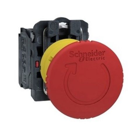 SCHNEIDER XB5AS8442 MANTAR KAFALI KALICI ÇEVİR-ÇEK ACİL DURDURMA BUTONU 40MM 1NK 3389110575453