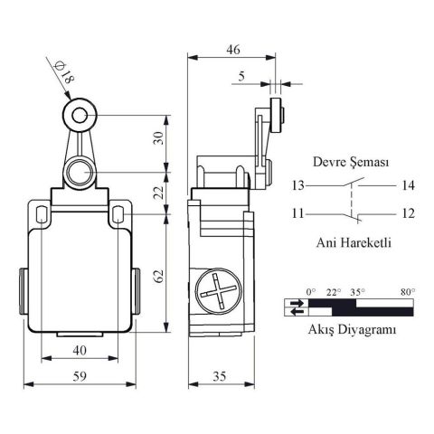 EMAS L2K13MEP121 ACISAL HARK.20 MM PLAST MAK.DÖNER KOL