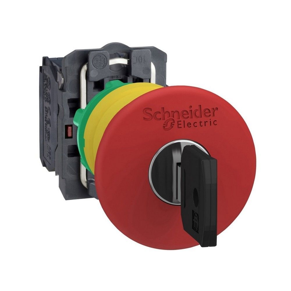 SCHNEIDER KIRMIZI ÇAP 40 ACİL DURDURMA KAPATMA BUTONU ÇAP 22 MANDALLAMA ANAHTARLA BIRAKILAN 1NK 3389110903843 3606480623677