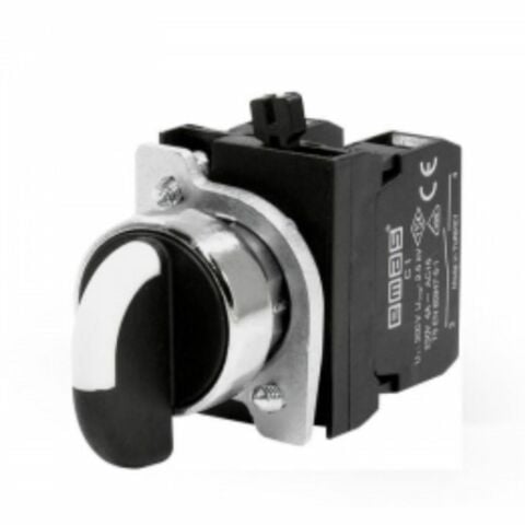 EMAS EMAS CM100S21 1NA DÖNÜŞLÜ 0-1 SEÇİCİ SİYAH KUMANDA BUTONU