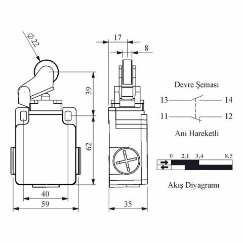 EMAS L2K13MIP211 ACISAL HARK.22 MM PLAST MAK. KOL