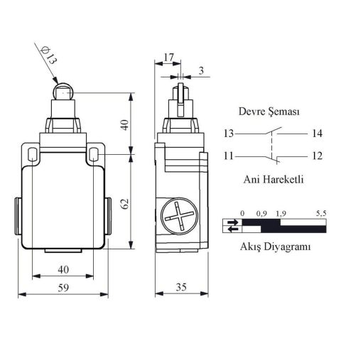 EMAS L2K13MUM331 DOGRUSAL HARK.13 MM METAL MAK. PIM