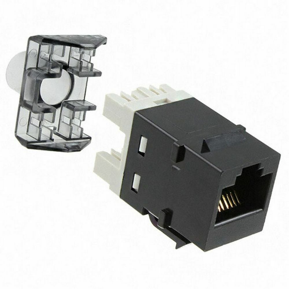COMMSCOPE CAT6 UTP SL JACK, BLACK WITHOUT DUST COVER