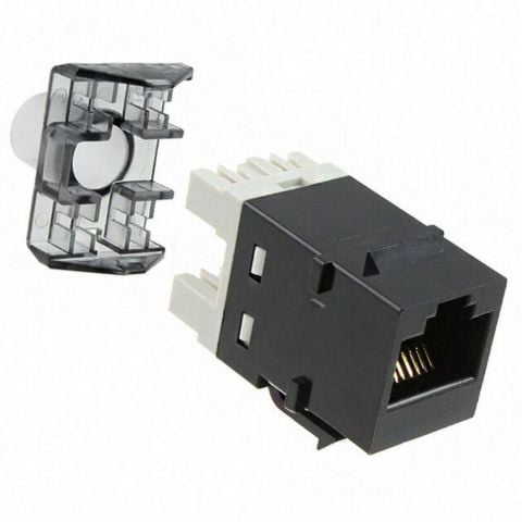 COMMSCOPE CAT6 UTP SL JACK, BLACK WITHOUT DUST COVER