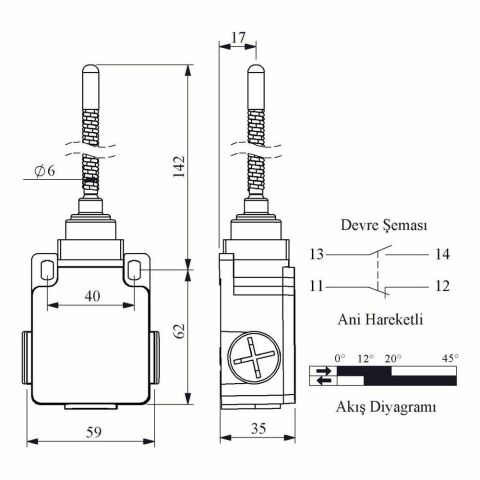 EMAS L2K13SOM102 ACISAL HARK.UCU METAL SPİRAL TELLİ ÇOK YÖNLÜ KOL