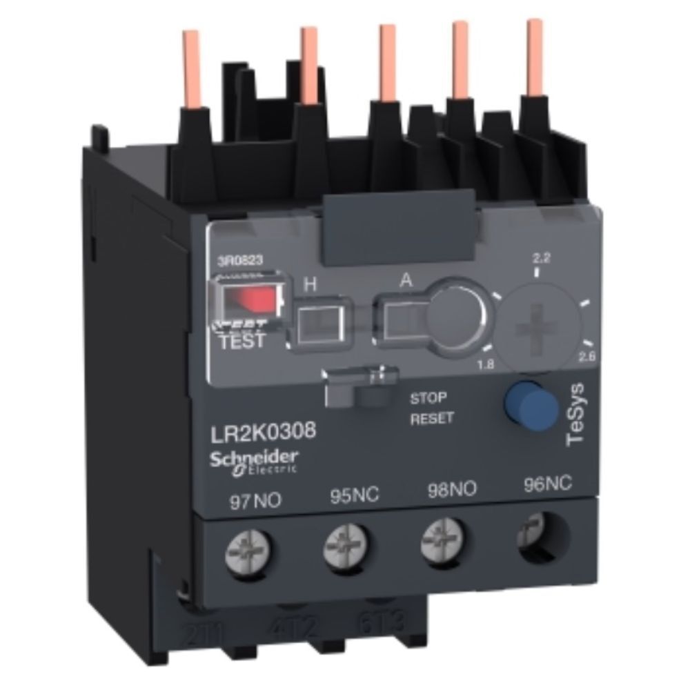 SCHNEIDER 1.8-2.6A K.SERİSİ KONTAKTÖRLERİN ALTINA DİREKT MONTE TERMİK ROLE 3389110230444