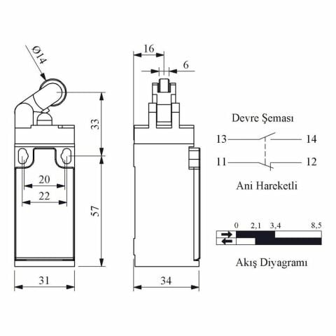 EMAS L3K13MIM311 ACISAL HARK.14 MM METAL MAK. KOL