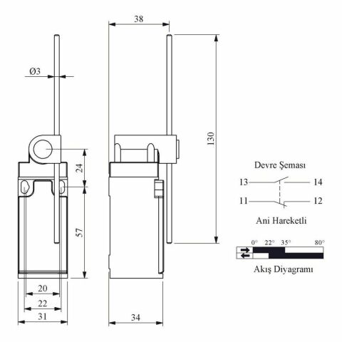 EMAS L3K13REM121 ACISAL HARK.13 MM METAL AYAR. ÇUBUK