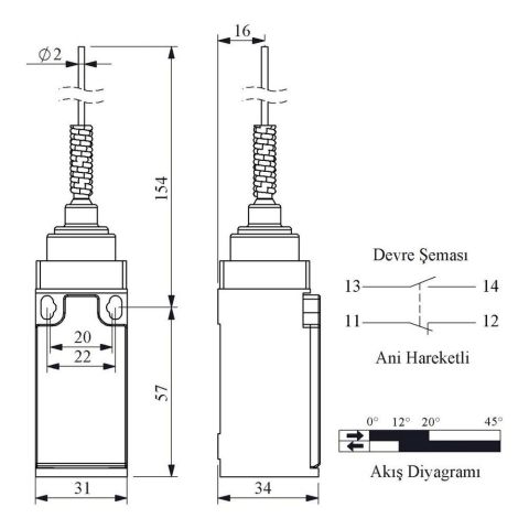 EMAS L3K13SOM101 ACISAL HARK.SPİRAL TELLİ ÇOK YÖNLÜ KOL