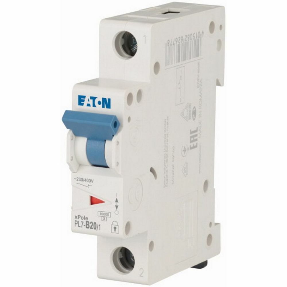EATON PL7-B20/1 MİNYATÜR DEVRE KESİCİ - 10KA - B EĞRİSİ - 1X20A