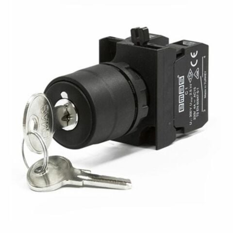 EMAS EMAS CP101AA32 SİYAH ANAHTARLI ÇİFT DÖNÜŞLÜ PLASTİK GÖVDELİ BUTON