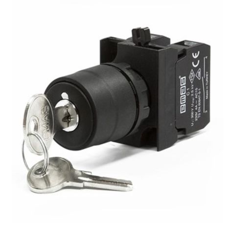 EMAS EMAS CP101AA32 SİYAH ANAHTARLI ÇİFT DÖNÜŞLÜ PLASTİK GÖVDELİ BUTON