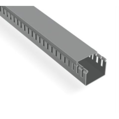 MUTLUSAN 100X100 KABLO KANANALI (DELİKLİ) (GRİ) (8 METRE) (PROMEX)