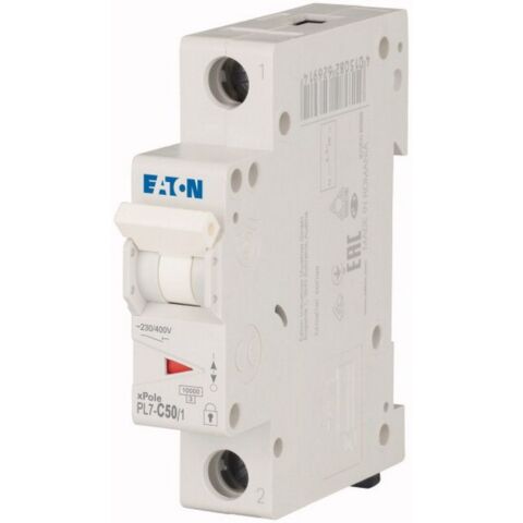 EATON PL7-C50/1 MİNYATÜR DEVRE KESİCİ - 10KA - C EĞRİSİ - 1X50A