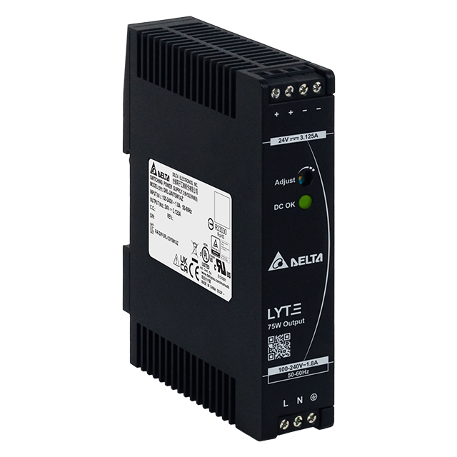 DRL-24V75W1AZ 24VDC 3,125A Ray Tipi Güç Kaynağı DELTA