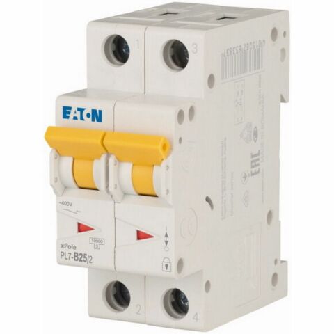 EATON PL7-B25/2 MİNYATÜR DEVRE KESİCİ - 10KA - B EĞRİSİ - 2X25A
