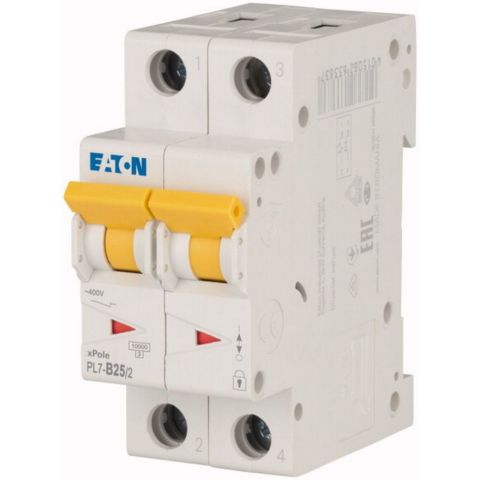 EATON PL7-B25/2 MİNYATÜR DEVRE KESİCİ - 10KA - B EĞRİSİ - 2X25A