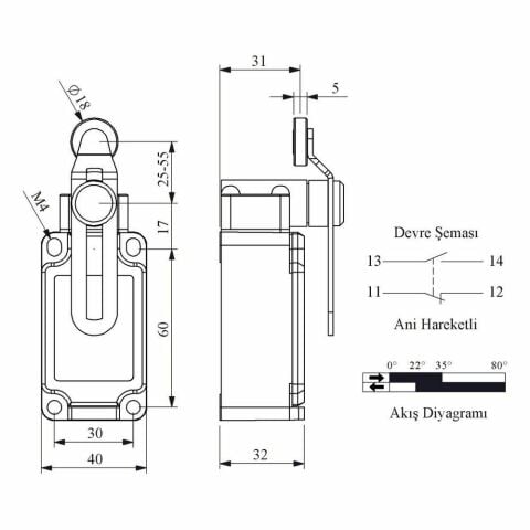 EMAS L52K13MEM124 ACISAL HARK.18 MM MET MAK.KIV.ARAY KISA DÖNER KOL