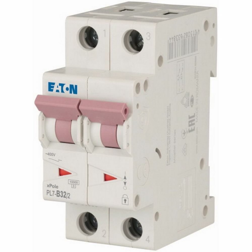 EATON PL7-B32/2 MİNYATÜR DEVRE KESİCİ - 10KA - B EĞRİSİ - 2X32A