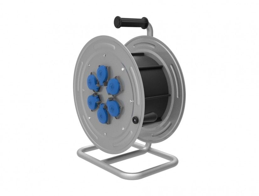 1-16A 220V 6AD PRİZLİ METAL MAKARA (5x2,5mm-BEMİS