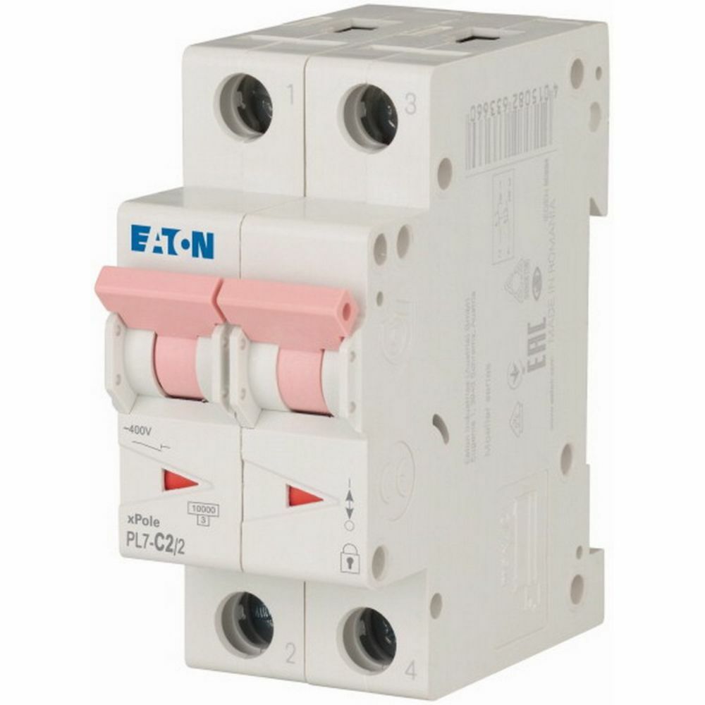 EATON PL7-C2/2 MİNYATÜR DEVRE KESİCİ - 10KA - C EĞRİSİ - 2X2A