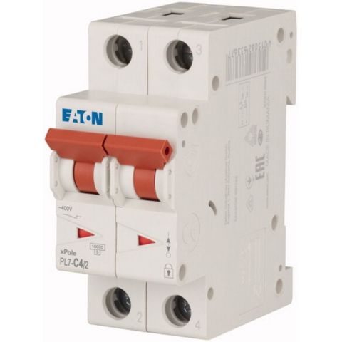 EATON PL7-C4/2 MİNYATÜR DEVRE KESİCİ - 10KA - C EĞRİSİ - 2X4A