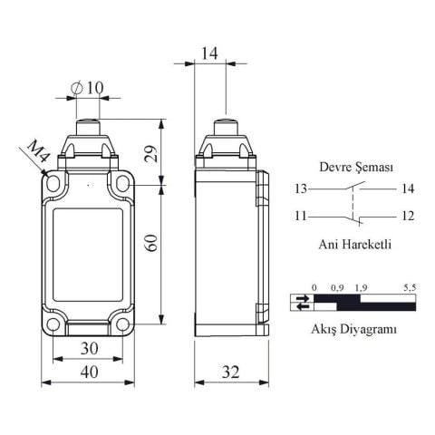 EMAS L52K13PUM211 DOGRUSAL HAREKETLİ METAL PIM ( METAL GÖVDELİ )