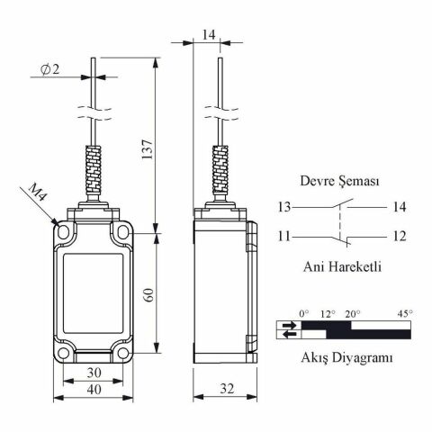 EMAS L52K13SOM101 ACISAL HARK SPİRAL TELLİ ÇOK YÖNLÜ KOL