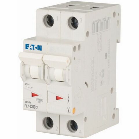 EATON PL7-C50/2 MİNYATÜR DEVRE KESİCİ - 10KA - C EĞRİSİ - 2X50A