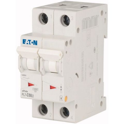 EATON PL7-C50/2 MİNYATÜR DEVRE KESİCİ - 10KA - C EĞRİSİ - 2X50A