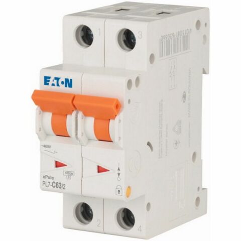 EATON PL7-C63/2 MİNYATÜR DEVRE KESİCİ - 10KA - C EĞRİSİ - 2X63A