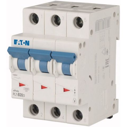 EATON PL7-B20/3 MİNYATÜR DEVRE KESİCİ - 10KA - B EĞRİSİ - 3X20A