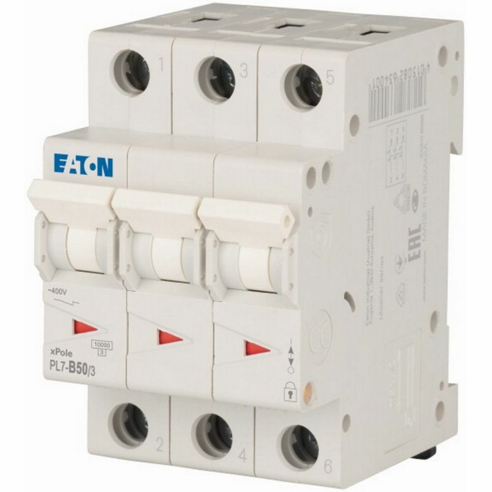 EATON PL7-B50/3 MİNYATÜR DEVRE KESİCİ - 10KA - B EĞRİSİ - 3X50A